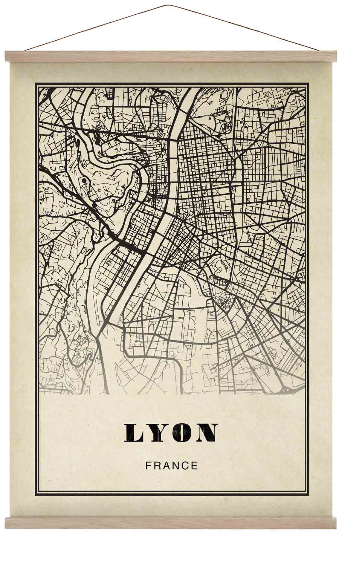 Lyon Stadt Sepia