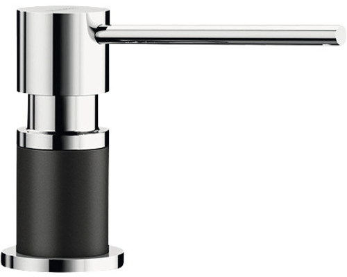 Blanco LATO zeepdispenser, silgranite zwart/chroom 526177