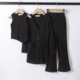 Dreamy Rib Three-Piece - zwart - verzenddatum 27 feb