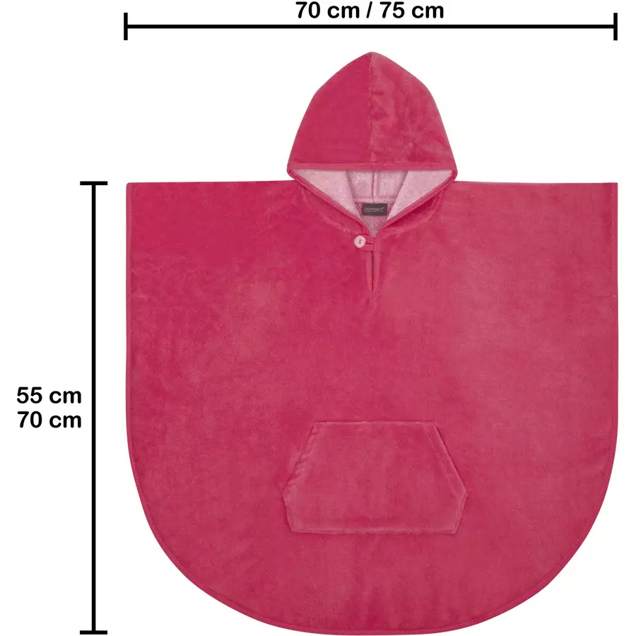 normani Kinder Badeponcho weich Melilla Pink