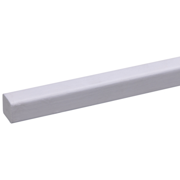 Glaslat hardhout wit gegrond 17x17 mm 270 cm