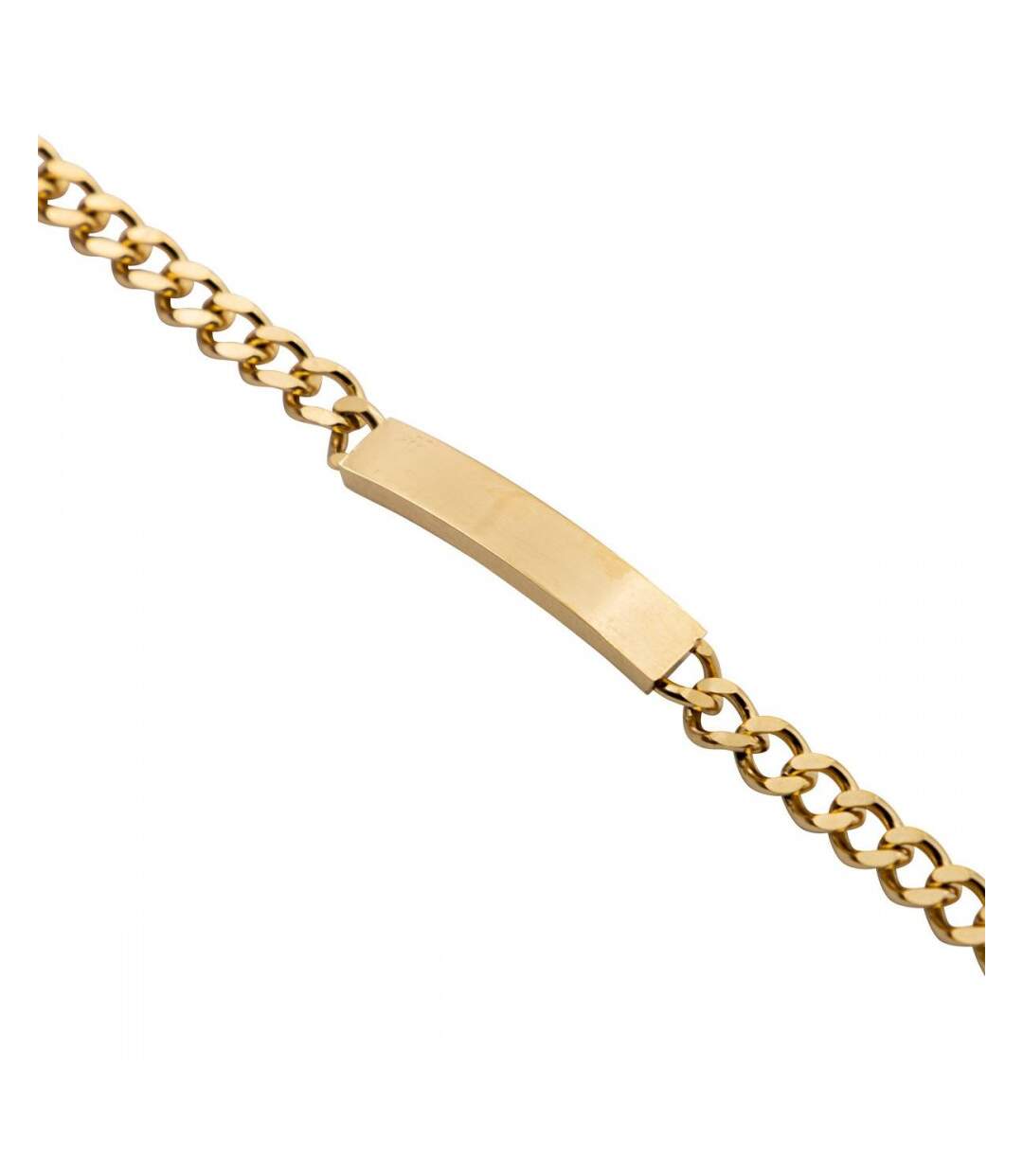 Magnifique Gourmette Bracelet Femme Acier Doré