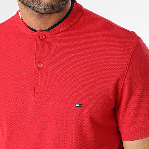 Polo Manches Courtes Mao Collar Logo 0765 Rouge