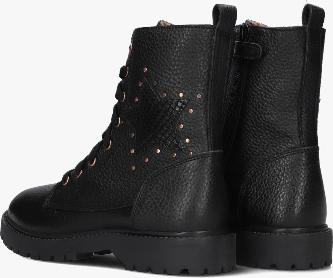 BRAQEEZ zwarte braqeez veterboots betty boot