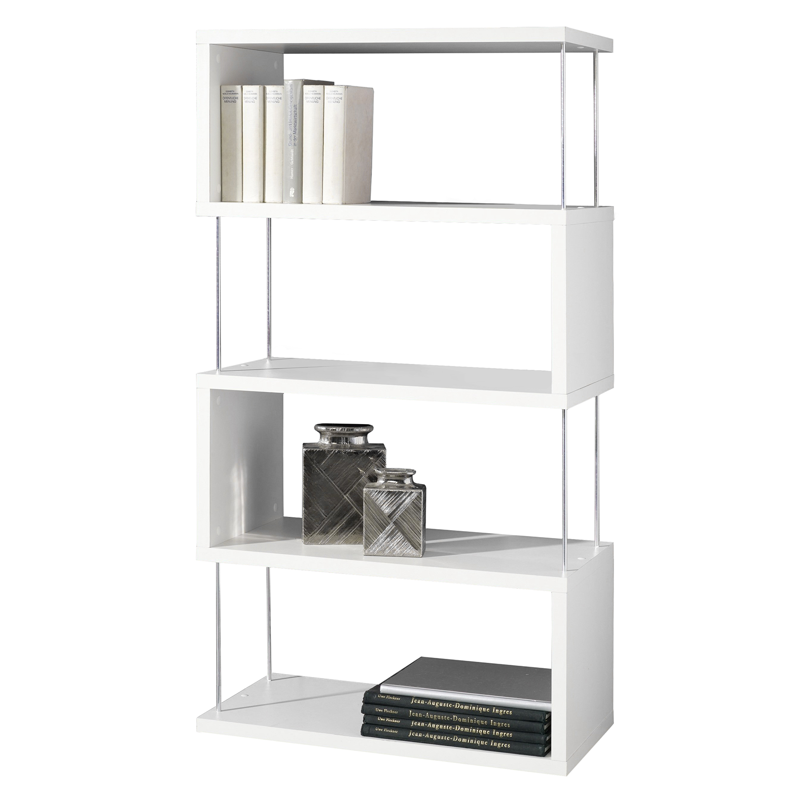 Standregal - weiß matt - 126 cm hoch