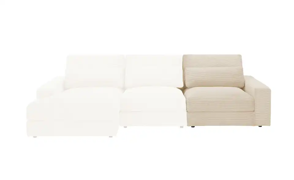 Element Branna Beige Cordstoff mit Armlehne rechts