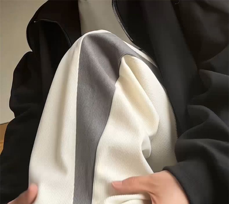 Giuliana - Gestreepte wijde broek met trekkoordtaille