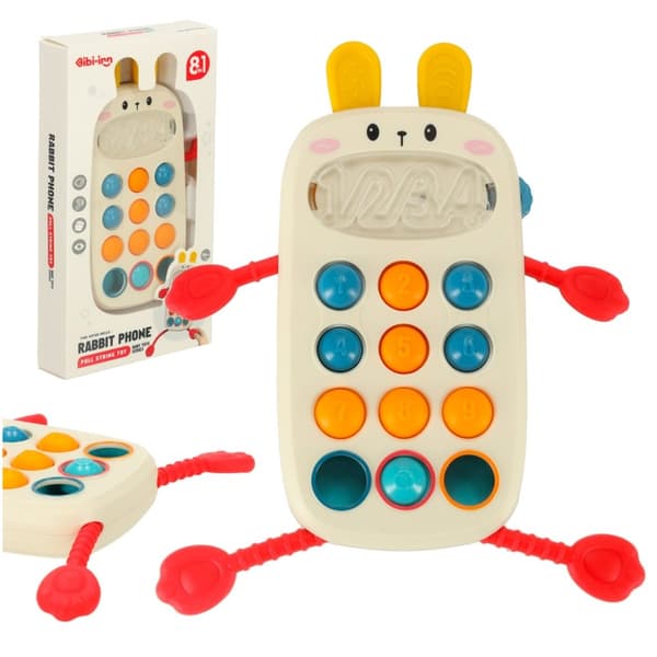 Montessori sensorisk leketøy for babyer telefon med knapper menneskelig.