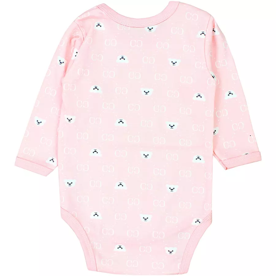 TupTam Mädchen Baby Body Langarm Unifarben 5er Pack rosa Modell 1