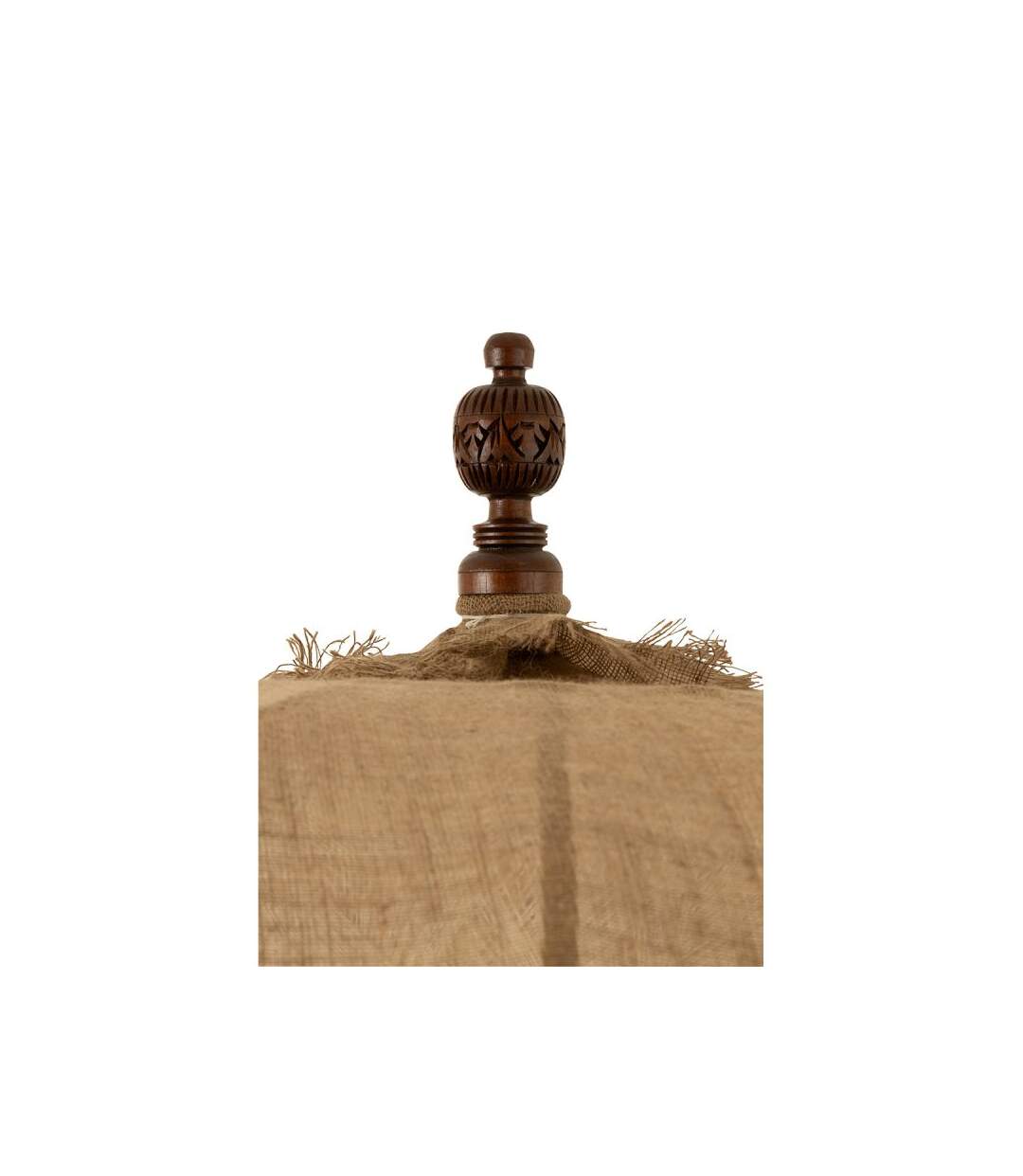 Paris Prix - Parasol Déco En Jute pompons 267cm Beige