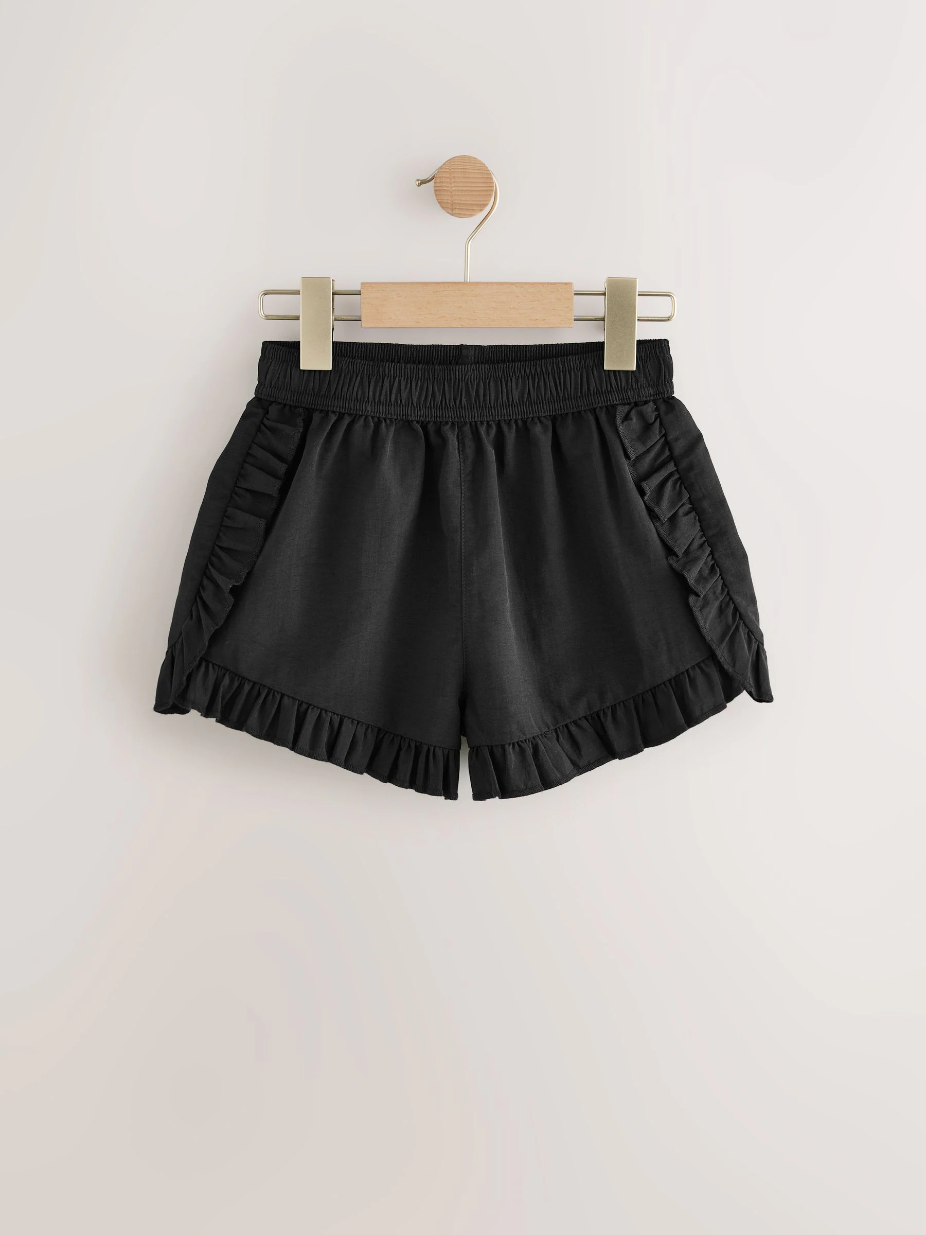 Zwart - Strandshorts met ruches (3-16jr)