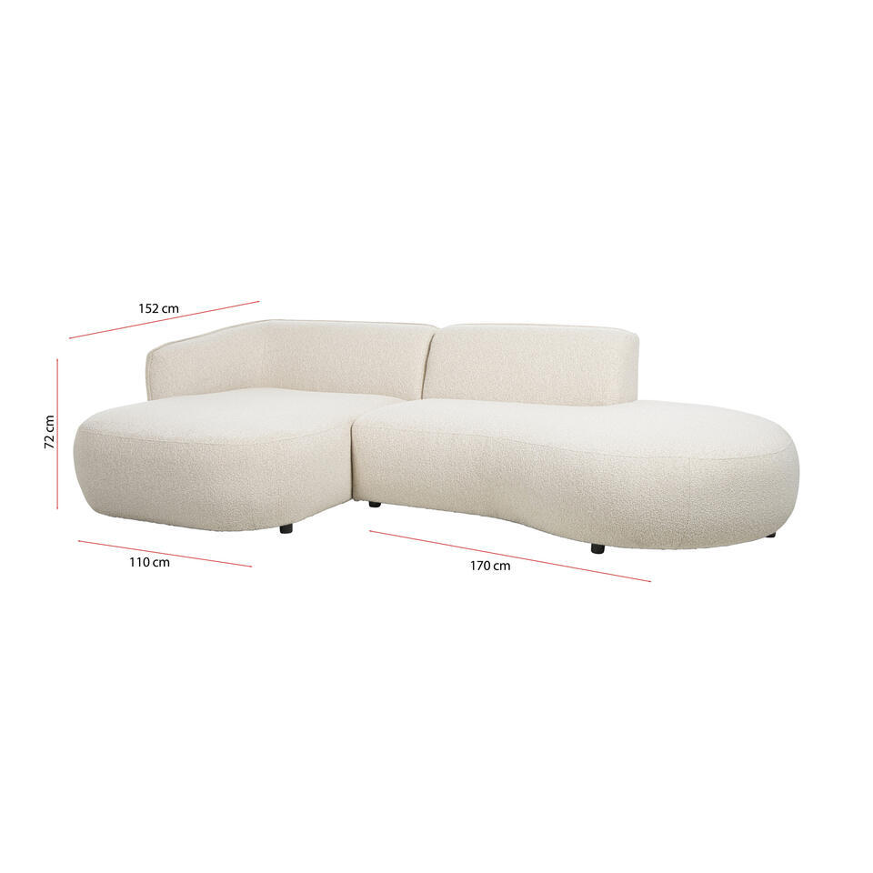 Hoekbank Rozzano Links Cream