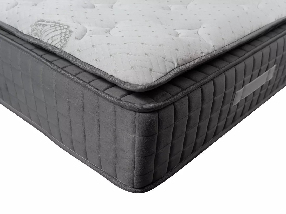 Ensemble 140 x 190 cm sommier coffre naturel clair + matelas hybride ressorts ensachés 7 zones et mémoire de forme ép.28cm - MARANI de YSMÉE