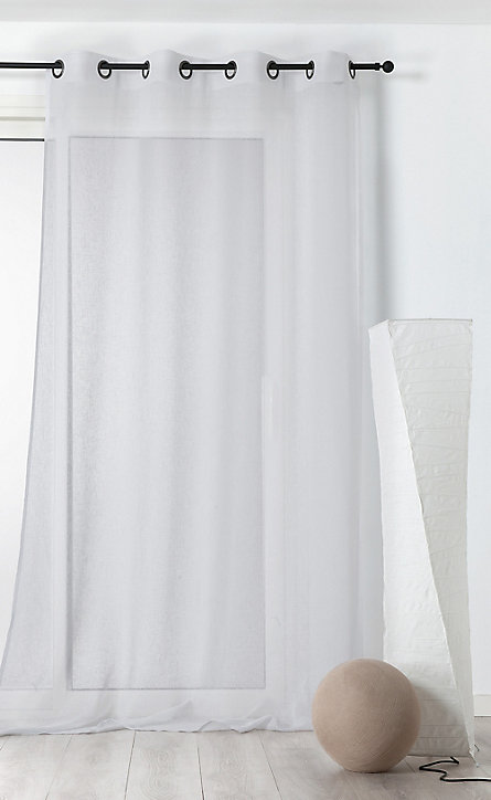 Rideau occultant polyester Micao L.280 x l.145 cm blanc