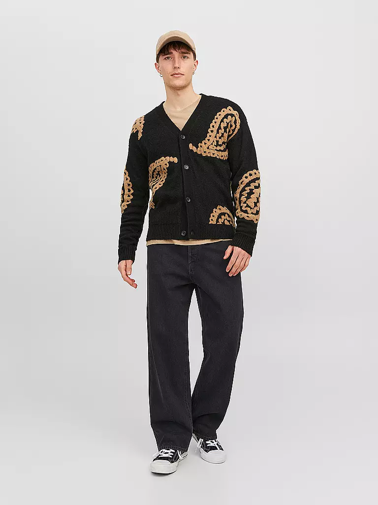 JACK & JONES Jeans Loose Fit JJIALEX JJORIGINAL schwarz