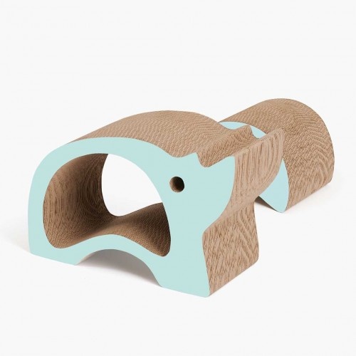 Arranhador para Gatos Zoo 2 em 1 em Formato de Rinoceronte - Azul