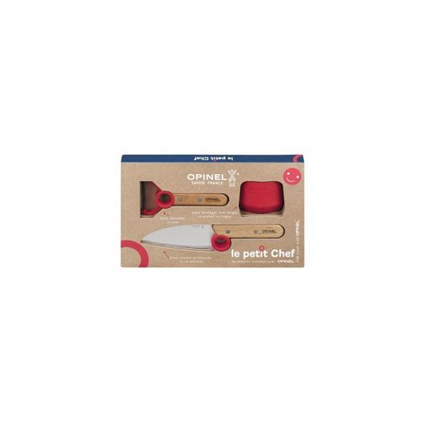 Opinel Conjunto 1 Faca   Descascador 10cm Com Protetor Dedo