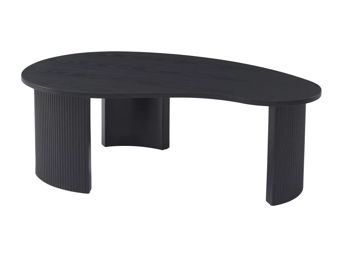 Table basse placage frêne - Noir - ASTRIDYA