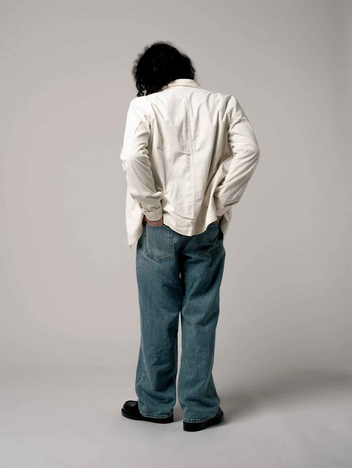 Veste worker en velours | Blanc