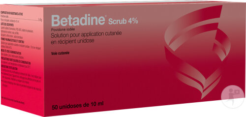 Betadine Scrub 4% Unidoses 50x10ml