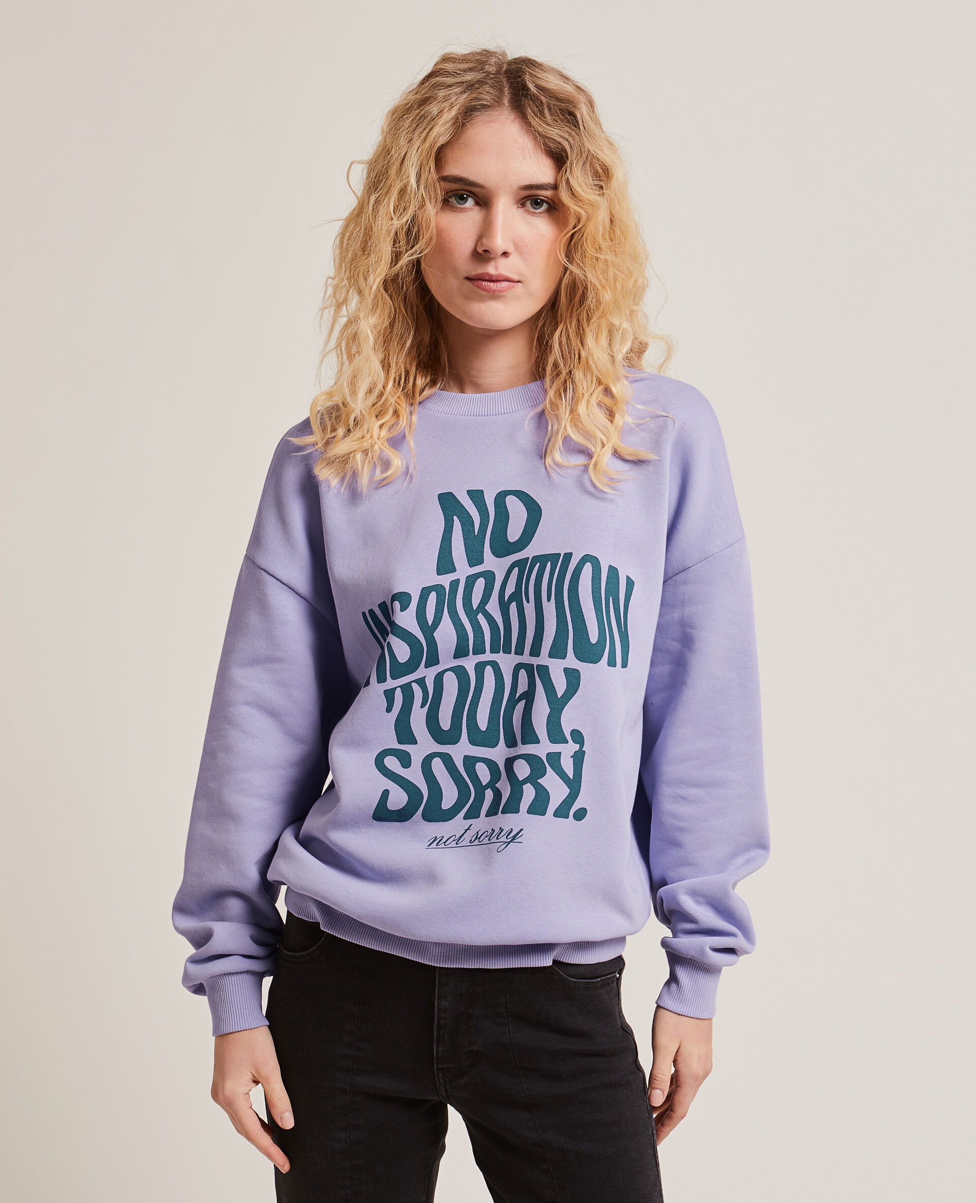 Sweat oversize col rond - Violet