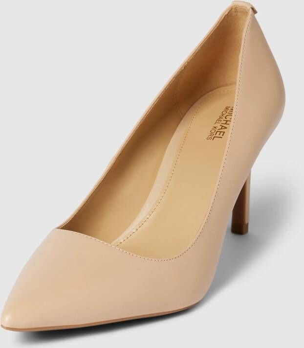 Michael Kors Alina Leren Décolleté in Blush Kleur Beige Dames