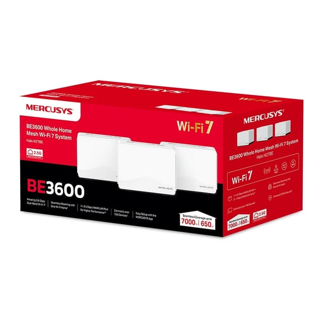 Mercusys Halo H27BE WiFi 7 Mesh-system (3-pak)