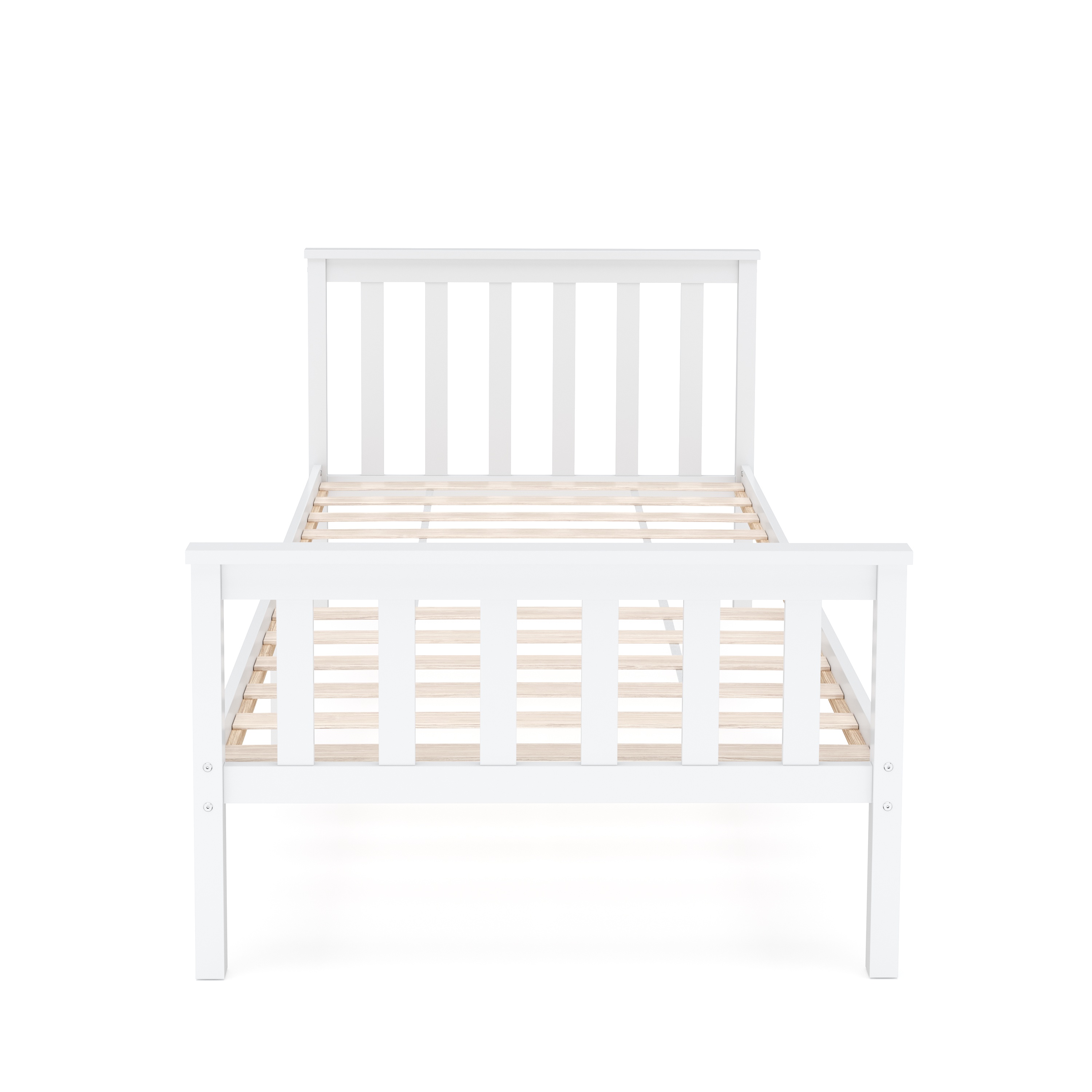 Bett Holz EMILY 90 x 200 cm weiss