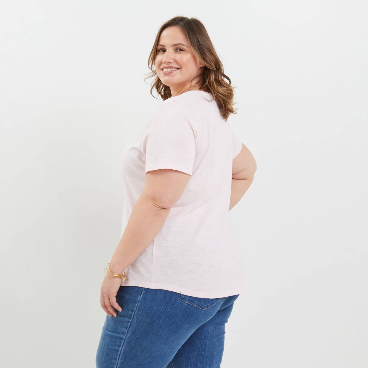 Tshirt col V femme