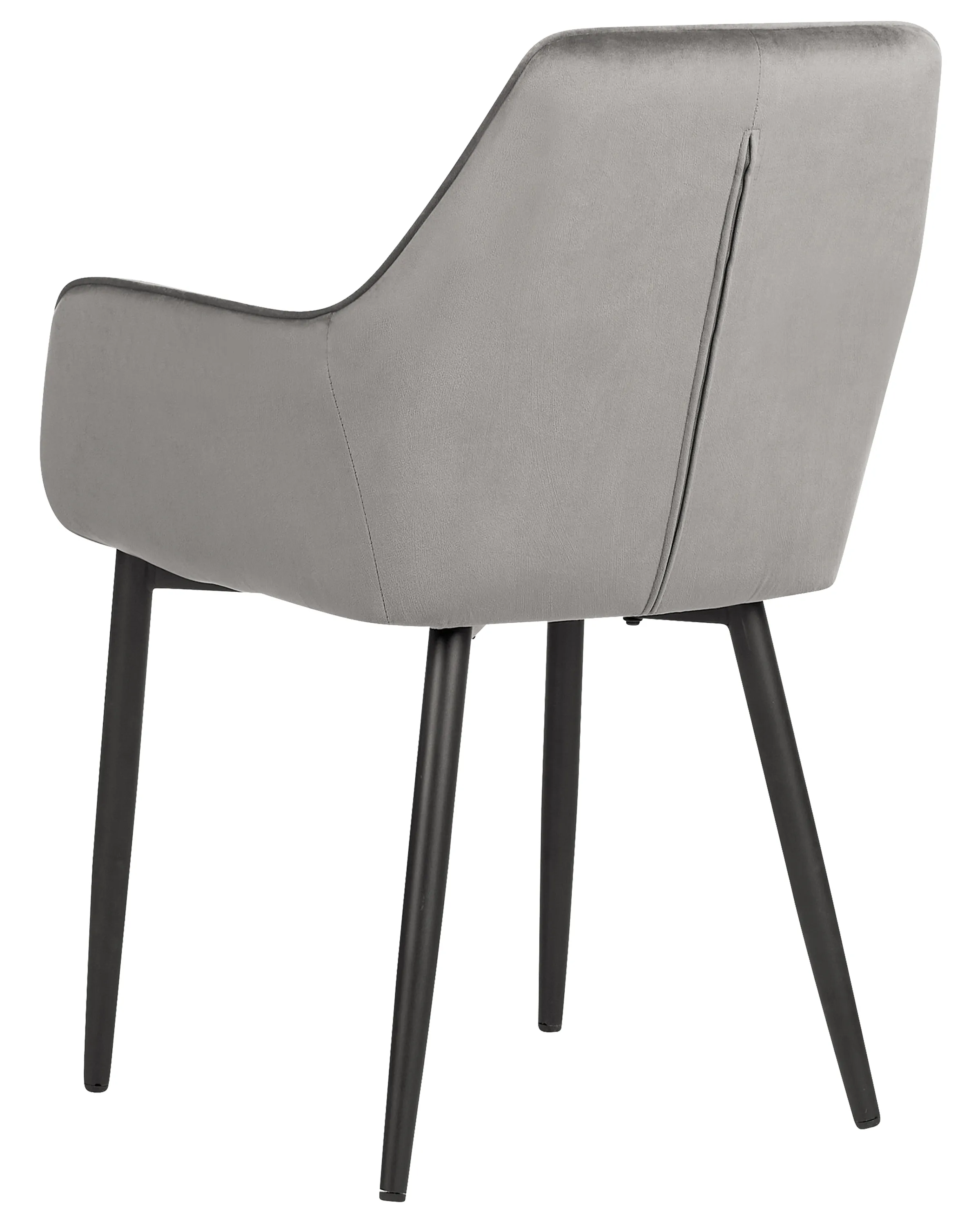 Set van 2 eetkamerstoelen WELLSTON Fluweel Donkergrijs