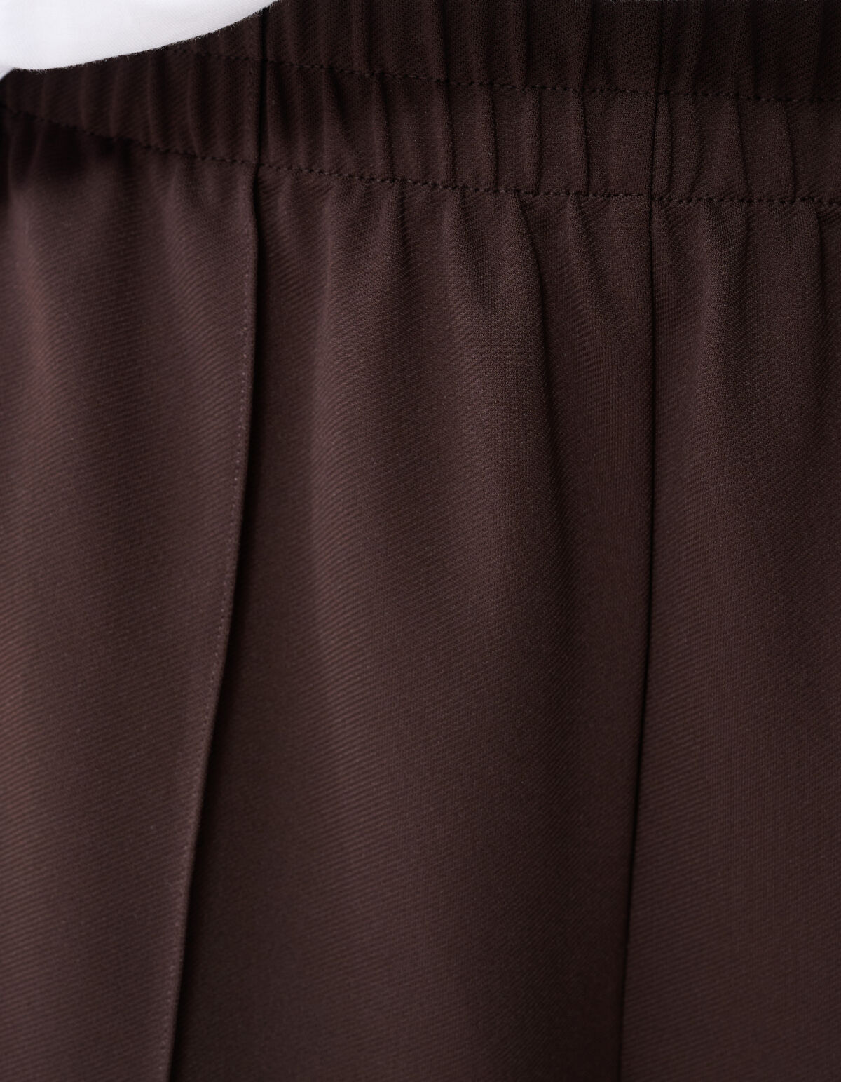 Basis Wide Leg Broek Donkerbruin