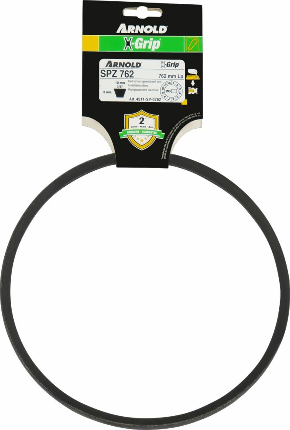 Courroie trapézoïdale x-grip v de type spz 762