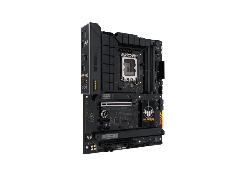 ASUS TUF GAMING B760-PLUS WIFI D4 - Bundkort - ATX - LGA1700 sokkel - B760 Chipset - USB 3.2 Gen 1, USB 3.2 Gen 2, USB-C 3.2 Gen 2x2 - 2.5 Gigabit LAN, Wi-Fi 6, Bluetooth - onboard grafik (CPU påkrævet) - HD Audio (8-kanaler)