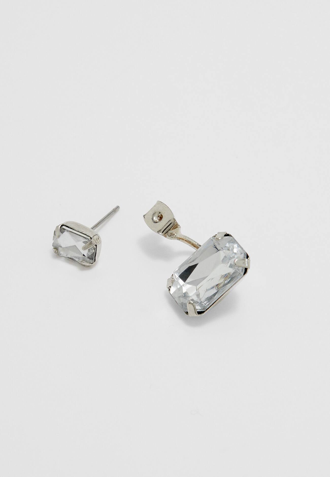 Conjunto de 5 brincos geométricos com strass