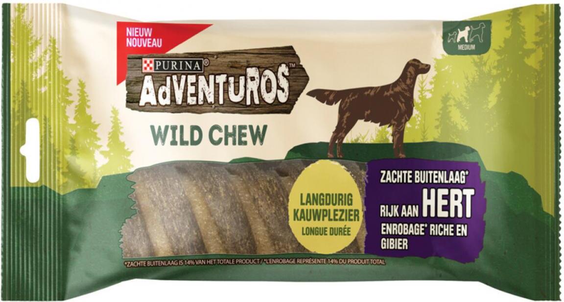 Adventuros hondensnack Wild Chew hert medium 200 g