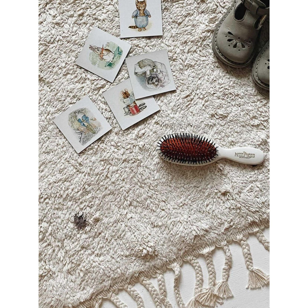 Køb KAS Kopenhagen Natural/Brown Dots Small Rug 120X160