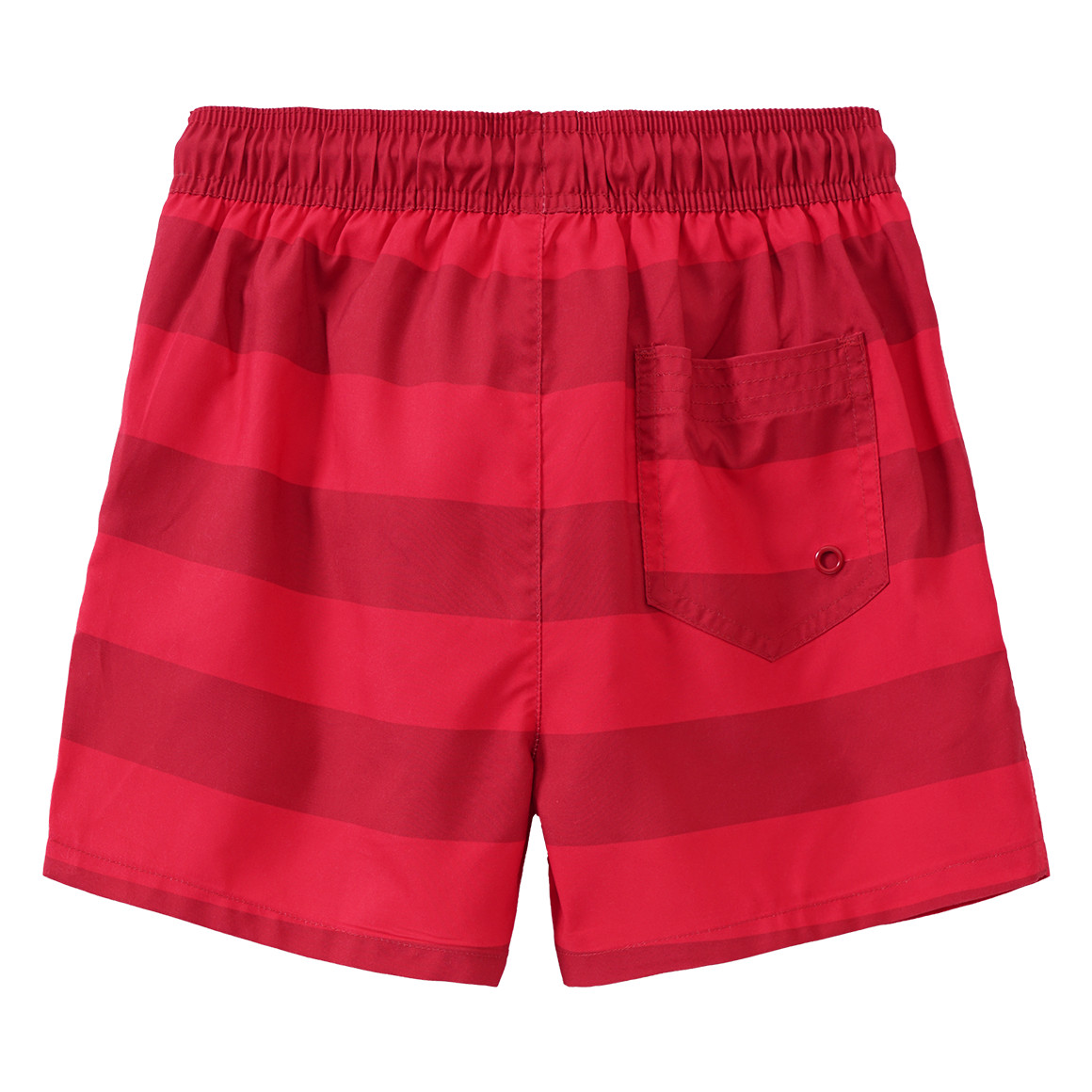 Famy Jungen Badeshorts mit Streifen dunkelrot / hellrot