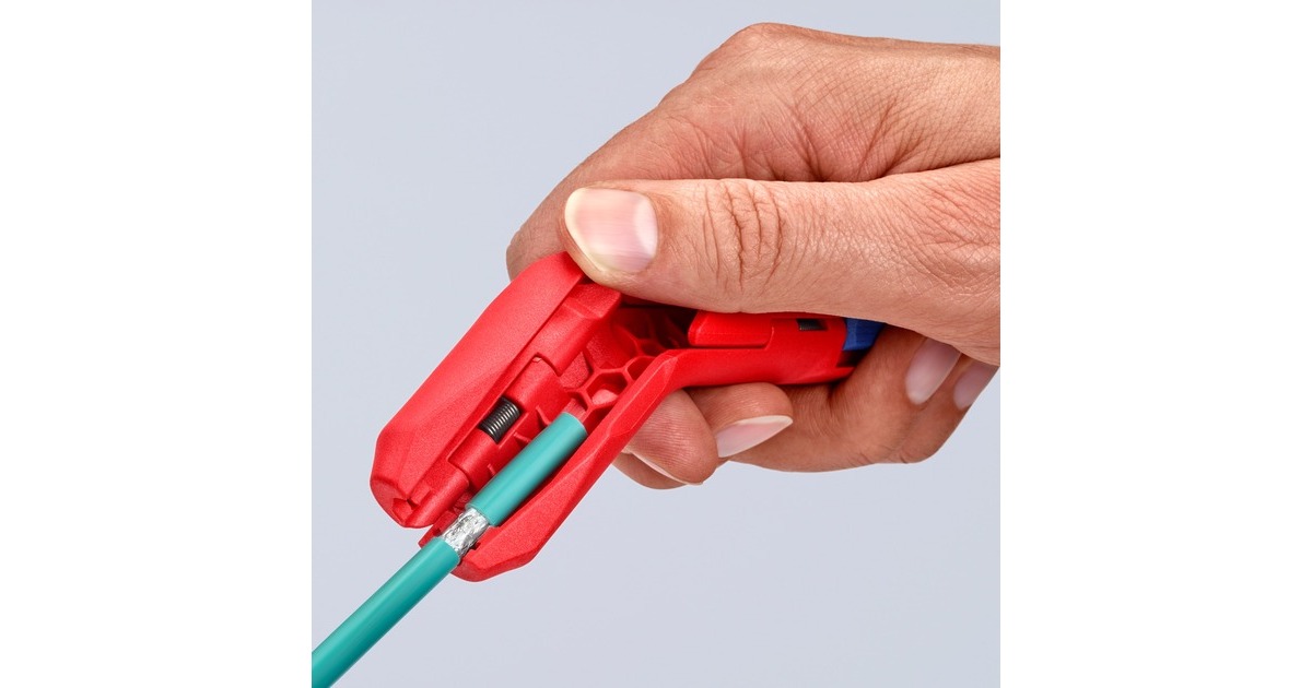 KNIPEXErgoStrip Universeel kabelstrip-/ontmantelingsgereedschap  (Rood/blauw)