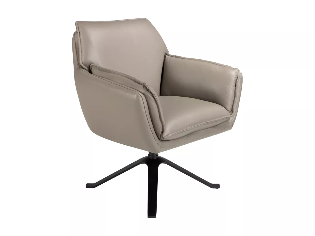 Fauteuil pivotant en cuir gris foncé 5125 ANGEL CERDA