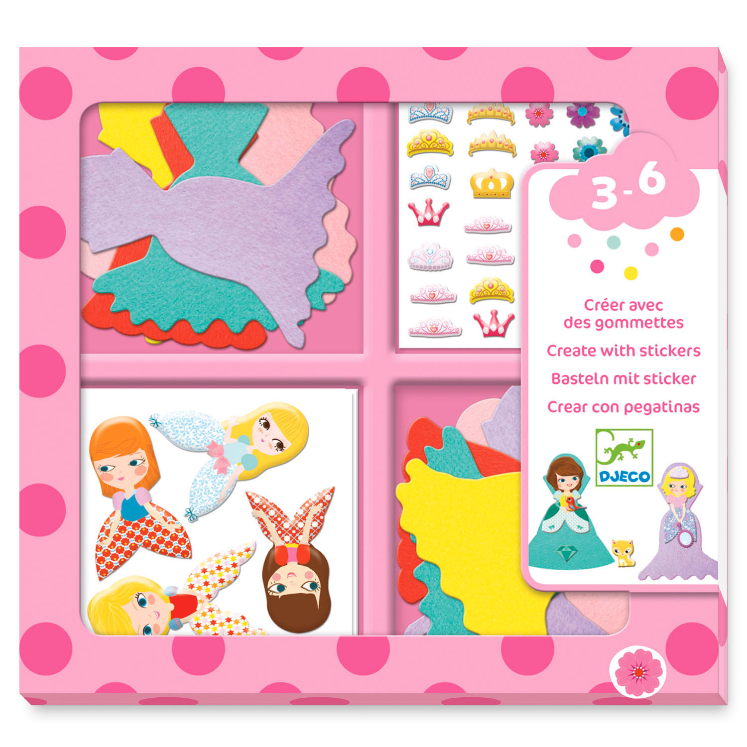 Djeco Creëren met Stickers - Prinsessen