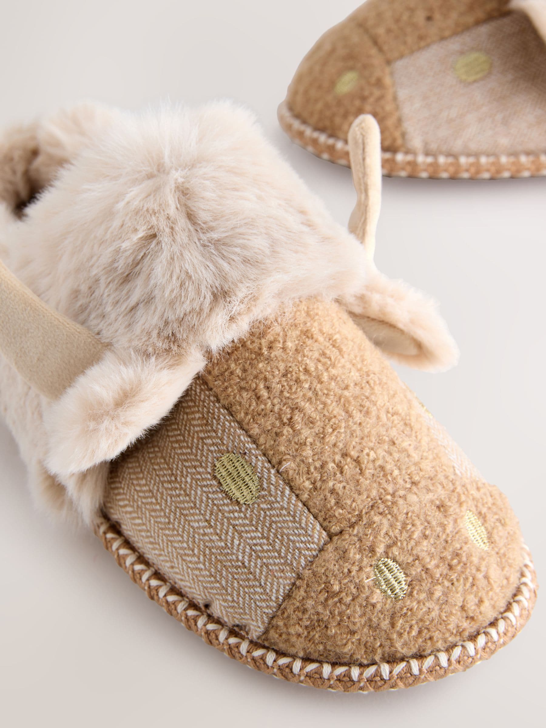 Neutral Hamish Cow 3D - Pantoffels met imitatiebont