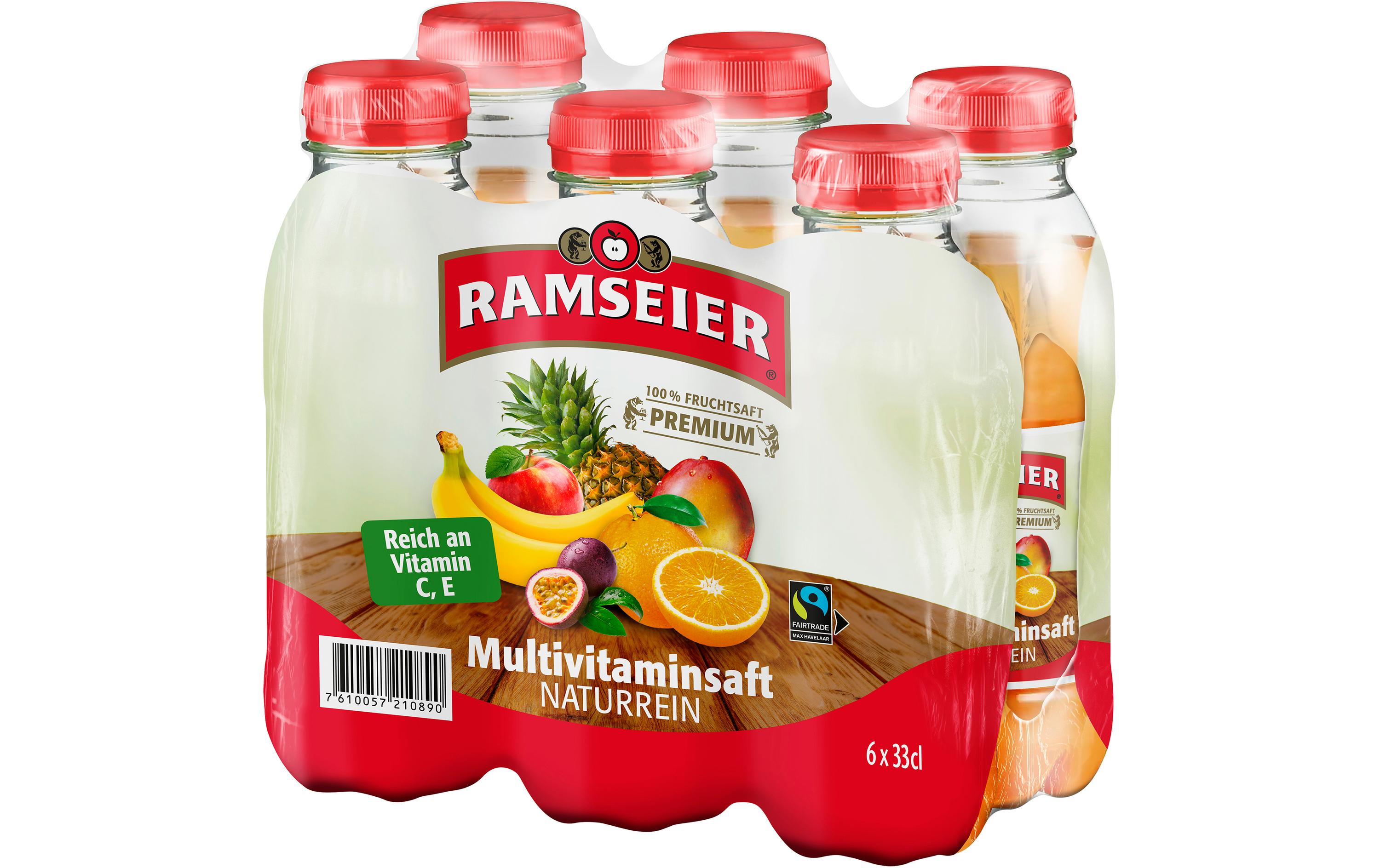 Säfte Premium 100% Multivitamin 6 x 0.33 lKöstliches Fruchtsaftgetränk ohne künstlichen Zuckerzusatz