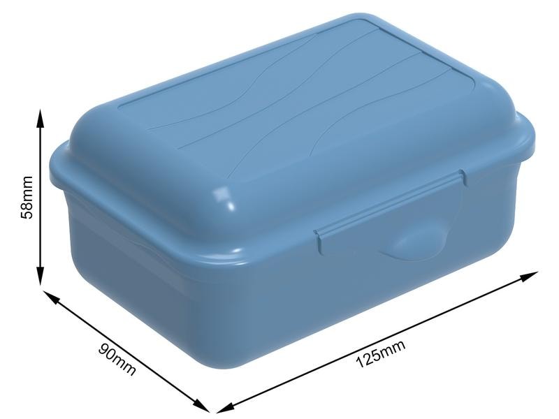 Rotho Lunchbox Fun 400 ml, Blau Snackdose für Unterwegs