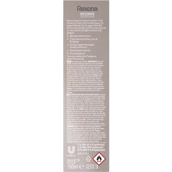 Maximum Protection Deospray Anti-Transpirant Clean Fresh