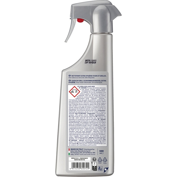 Produits d'entretien appareil de cuisson Wpro Spray Nettoyant Four ODS413/2