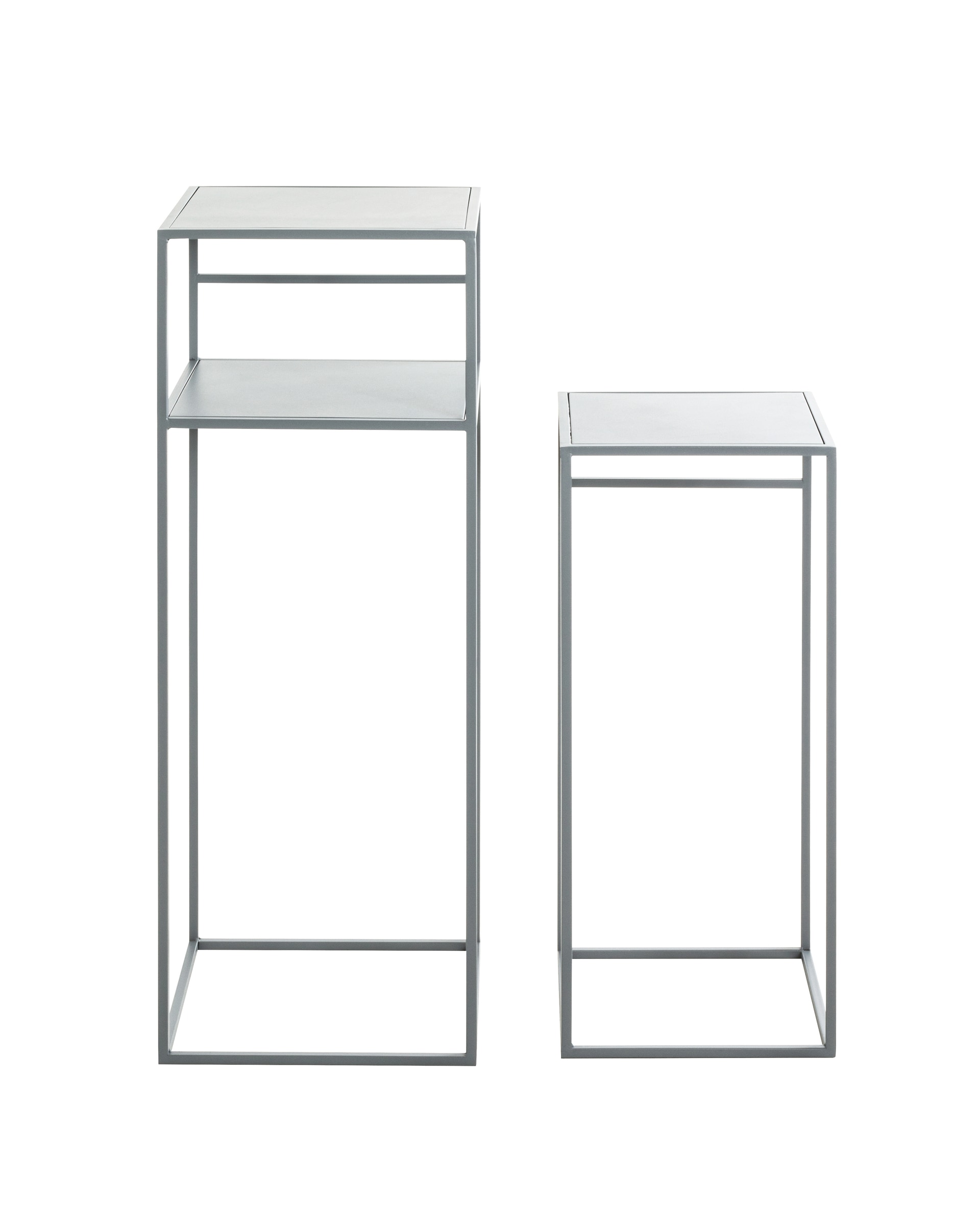 Beistelltisch 2er-Set 30x85x30 cm 26x63x26 cm grau