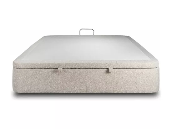 Sommier Coffre Bouclette Beige 200x200 H39cm