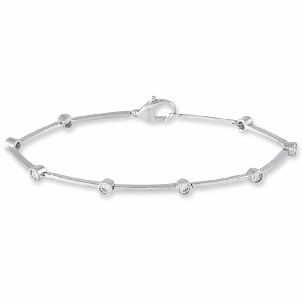 Bracelet Eshan Argent Blanc Oxyde De Zirconium