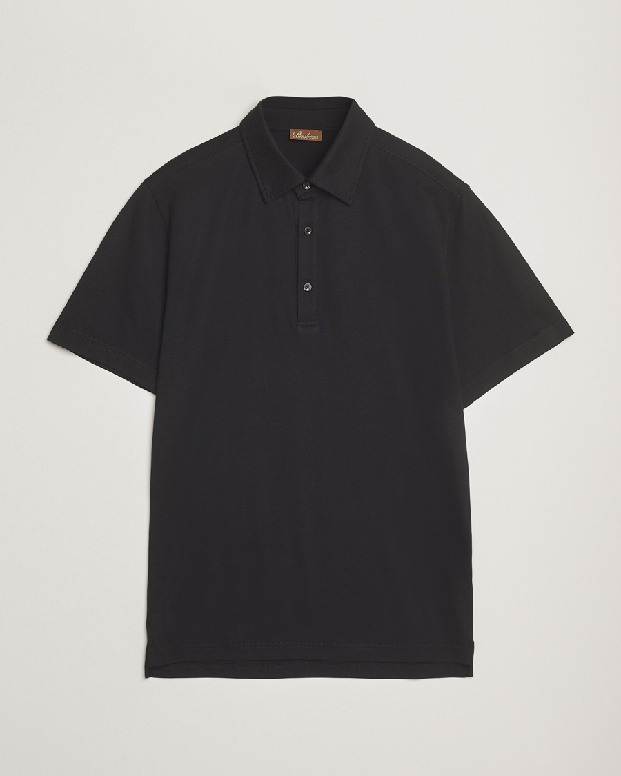 Stenströms Supima Cotton Polo Shirt Black