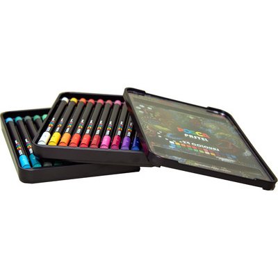 Crayon de cire PASTEL KPA100, étui de 24